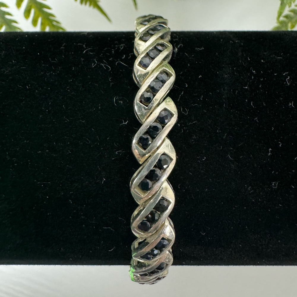 Vintage Sterling & Sapphire Bracelet